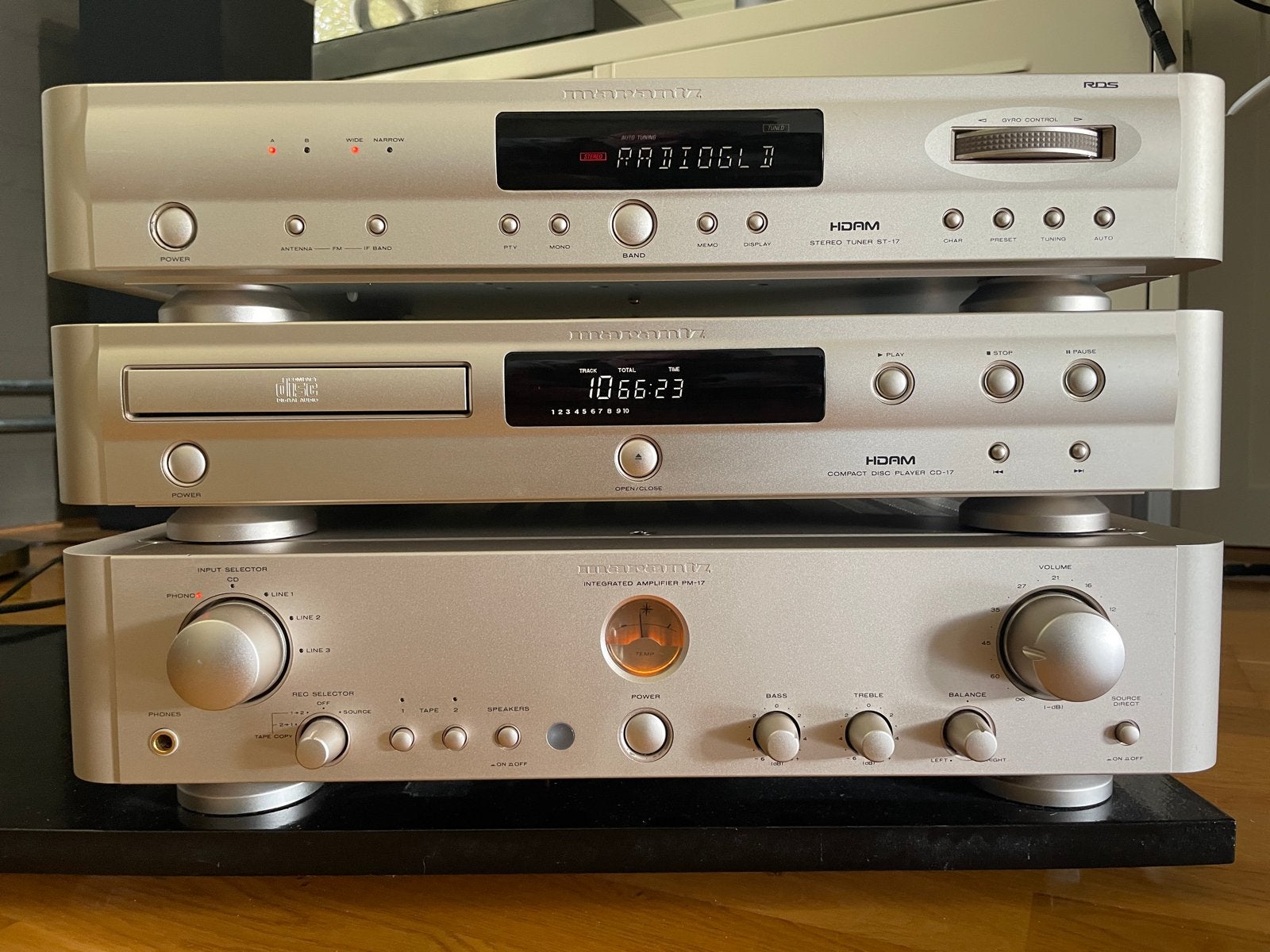 Marantz ST-17 CD-17 en PM-17, Losse componenten, Zo goed als nieuw, Cd-speler, Ophalen