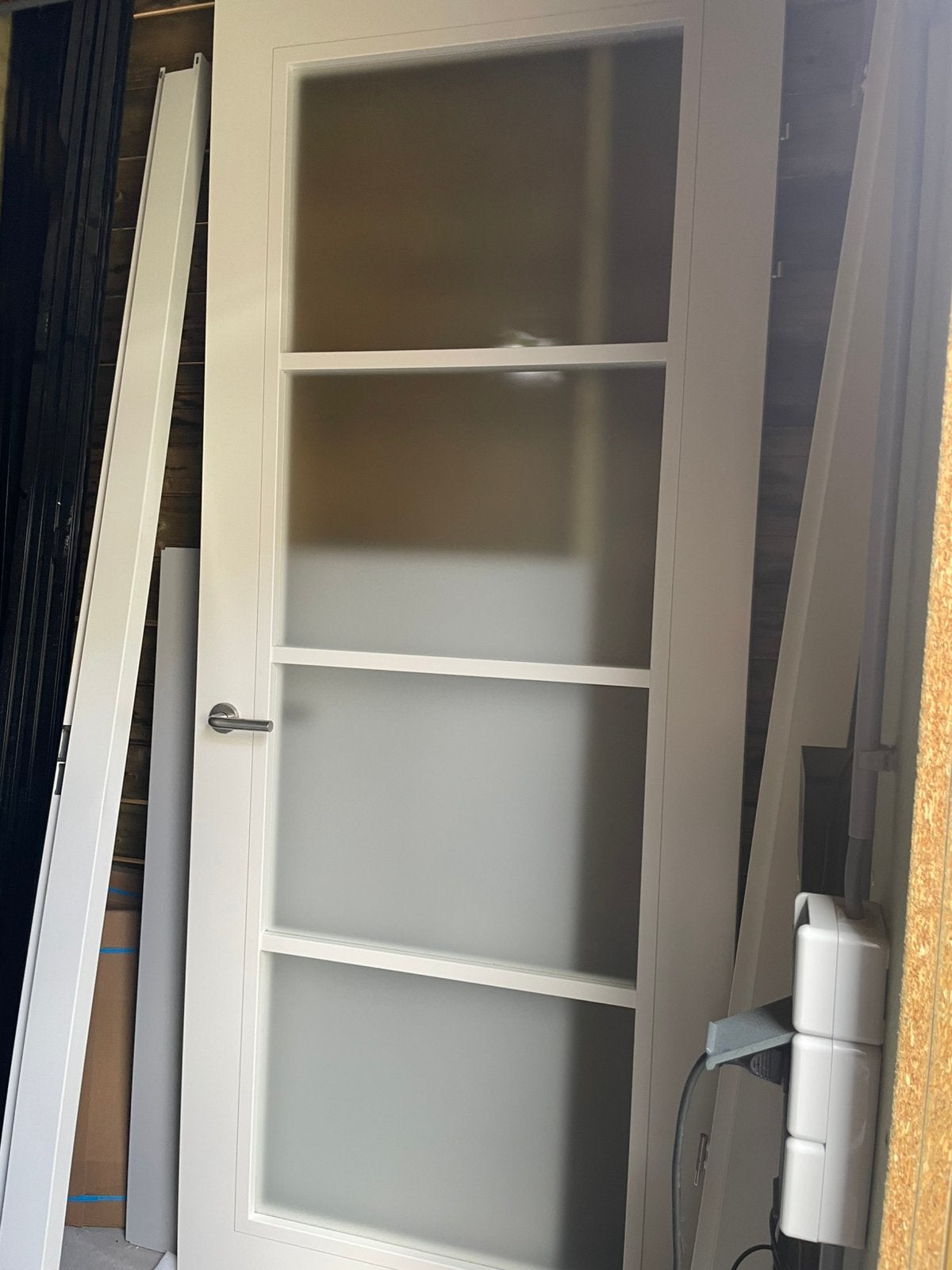 Svedex witte binnendeur incl kozijn, Ophalen, 215 cm of meer, Binnendeur, Glas