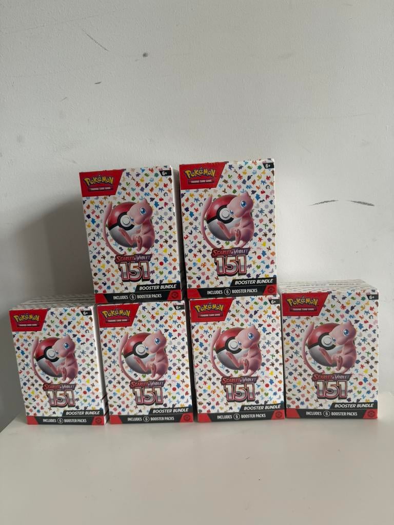 6x Pokemon 151 Booster Bundle, Ophalen of Verzenden, Nieuw, Booster
