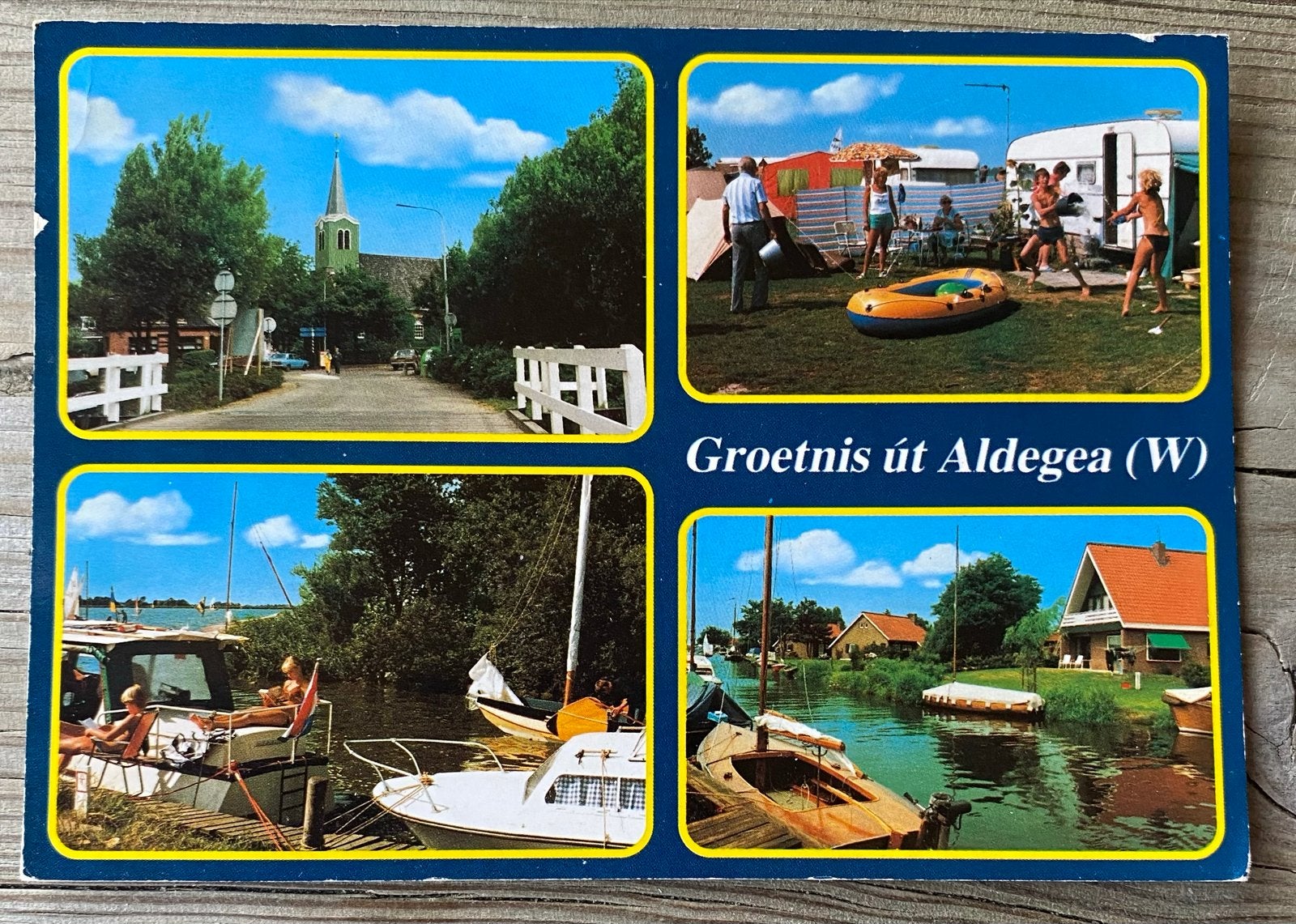 Groetnis út Aldegea (W) - Vintage Ansichtkaart Friesland, Ophalen of Verzenden, 1980 tot heden, Gelopen, Friesland