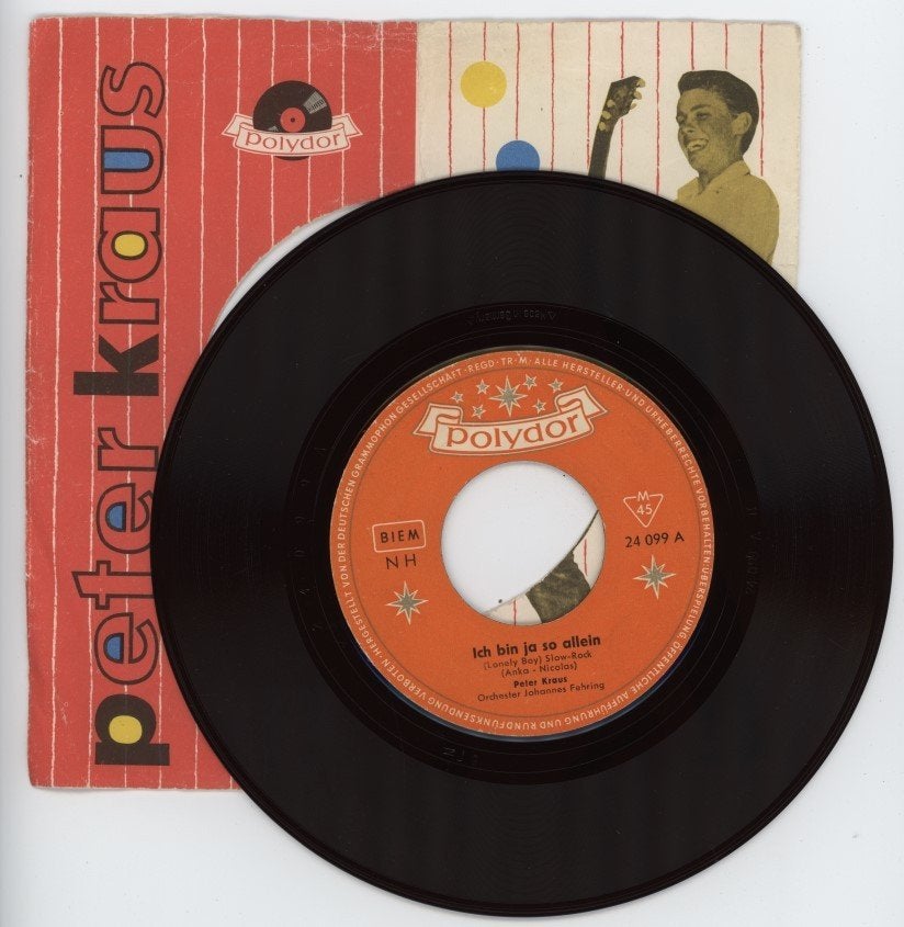 Single van Peter Kraus uit 1959, Gebruikt, Voor 1960, Single, Ophalen of Verzenden