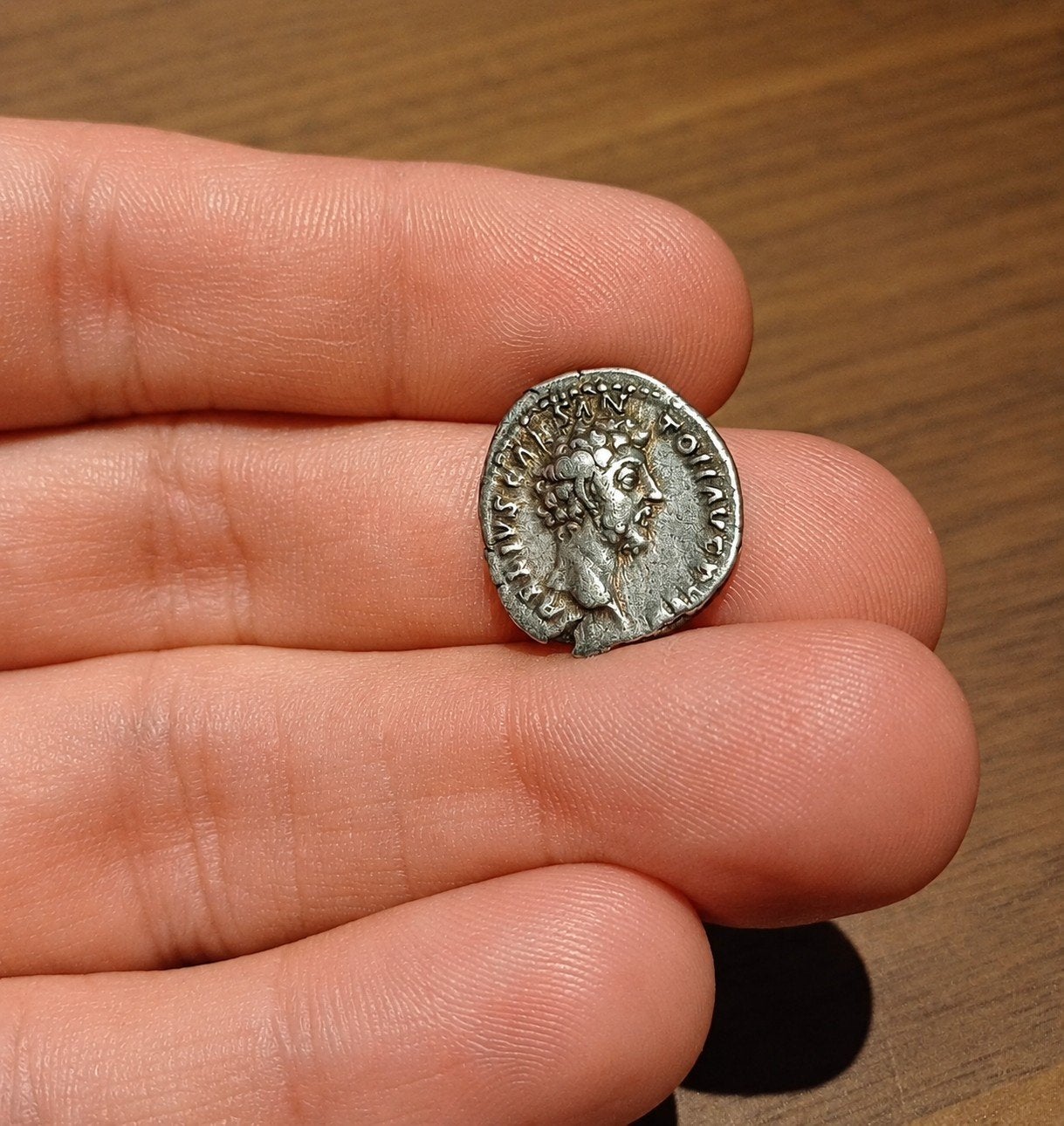 Marcus Aurelius denarius. Als erfgenaam (caesar). Inc houder, Ophalen of Verzenden, Italië