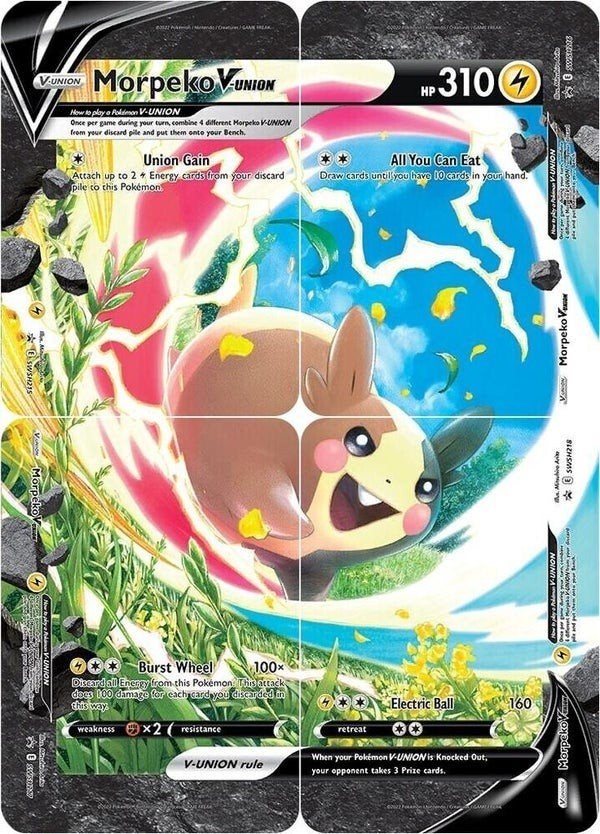 Pokemon Morpeko V-Union Promo (Set van 4), Ophalen of Verzenden, Nieuw, Meerdere kaarten, Foil