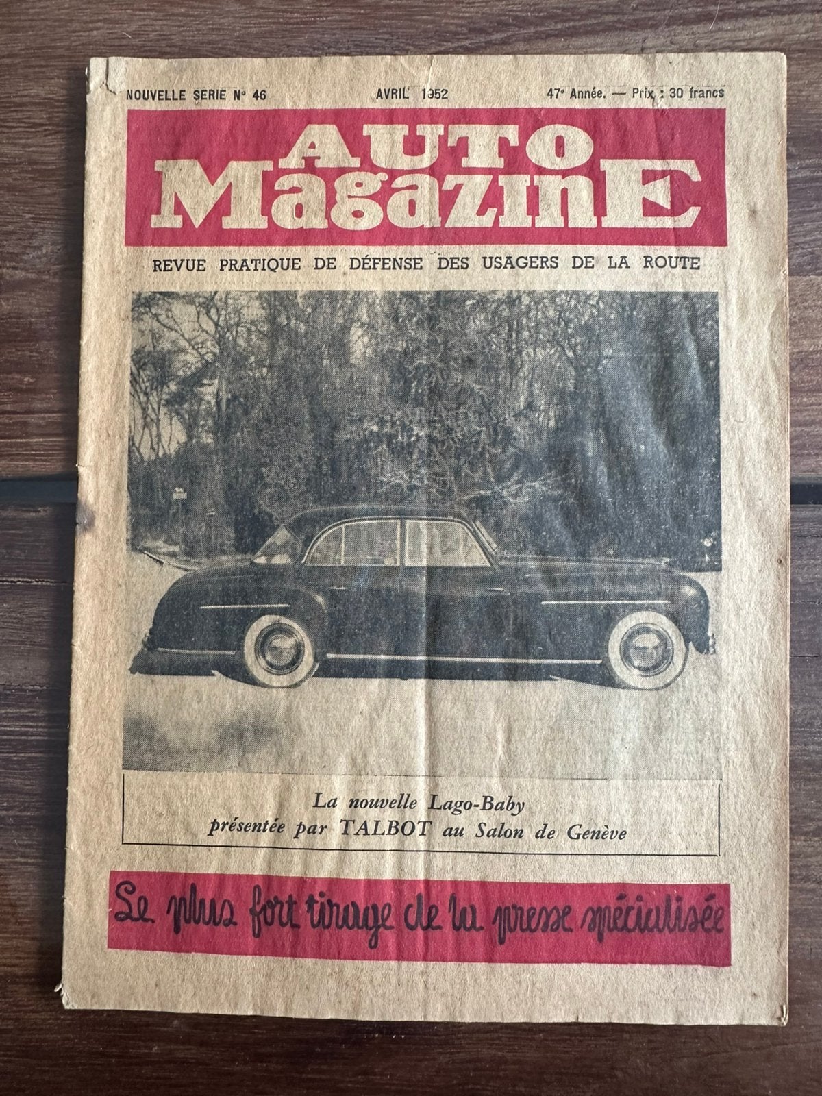 Automobile Magazine 1952, Ophalen of Verzenden, Gelezen, Algemeen