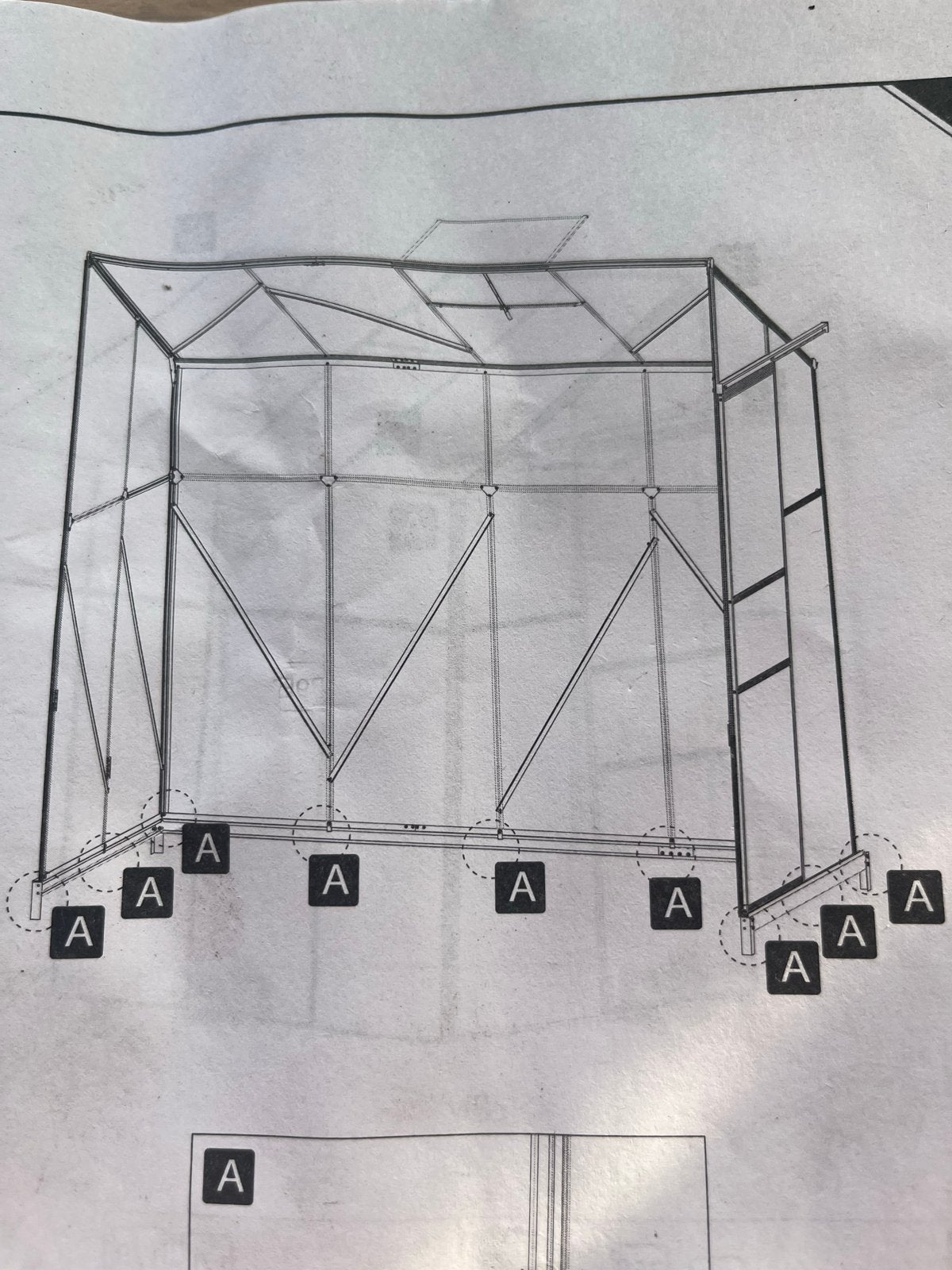 Outsunny Kweekkas - Aluminium Frame, Polycarbonaat Panelen, Ophalen, Polycarbonaat, Kweekkas, Zo goed als nieuw