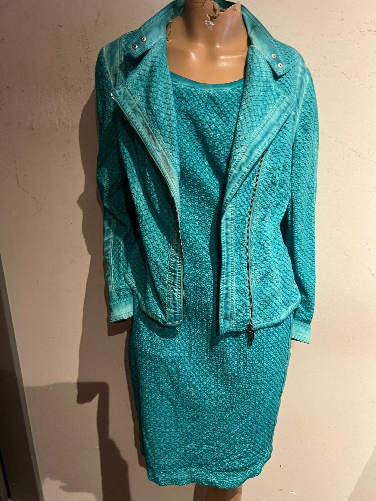 APANAGE jurk en jasje maat m zgan, Maat 38/40 (M), Kostuum of Pak, Blauw, G