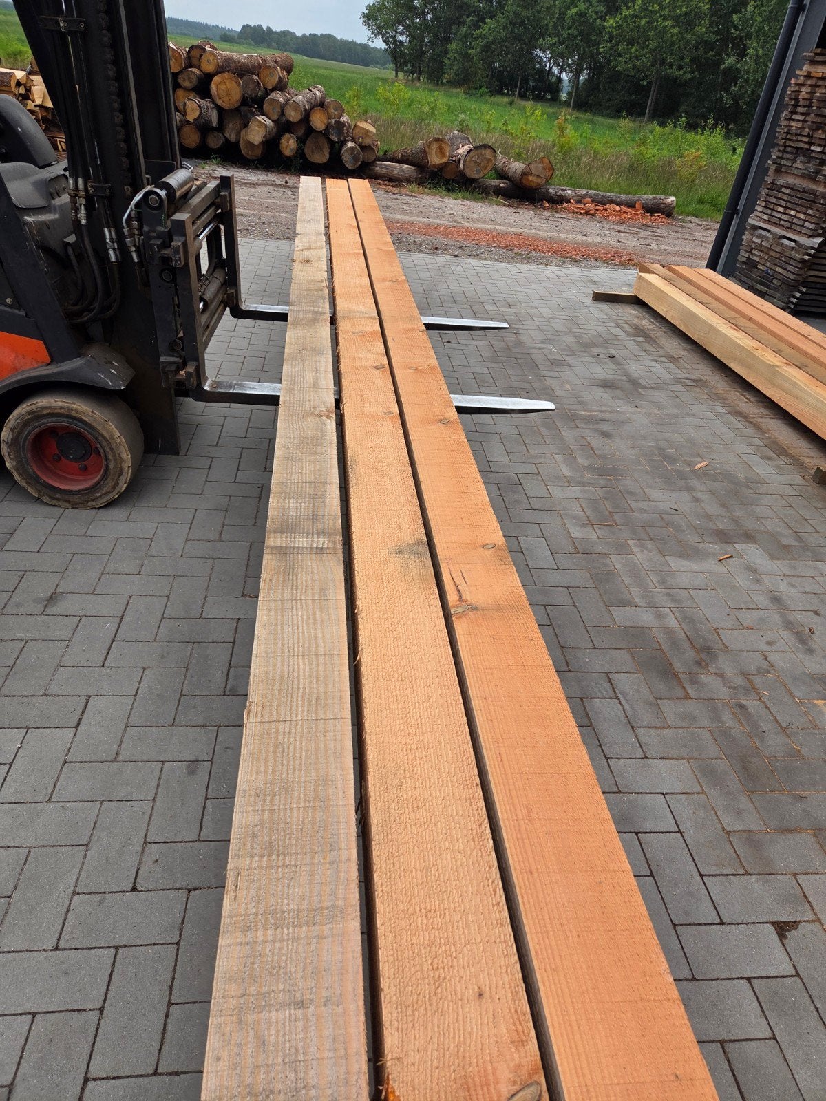 Douglas 15x15 8 meter, Ophalen, 250 cm of meer, Planken