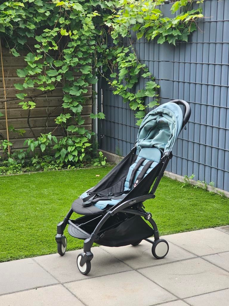 In NETTE STAAT Babyzen met opbergtas YOYO² buggy aqua zwart, Ophalen, Zo goed als nieuw, Verstelbare rugleuning