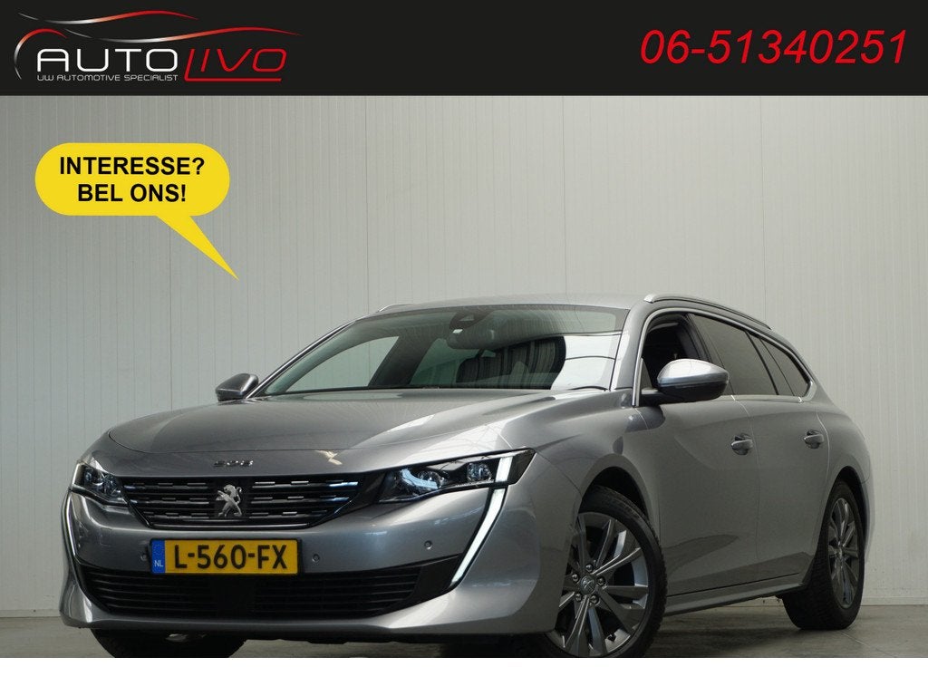 Peugeot 508 SW 1.2 PureTech Blue Lease Allure AUTOMAAT! G. N, Auto's, Peugeot, 745 kg, Gebruikt, 1199 cc, Leder en Stof
