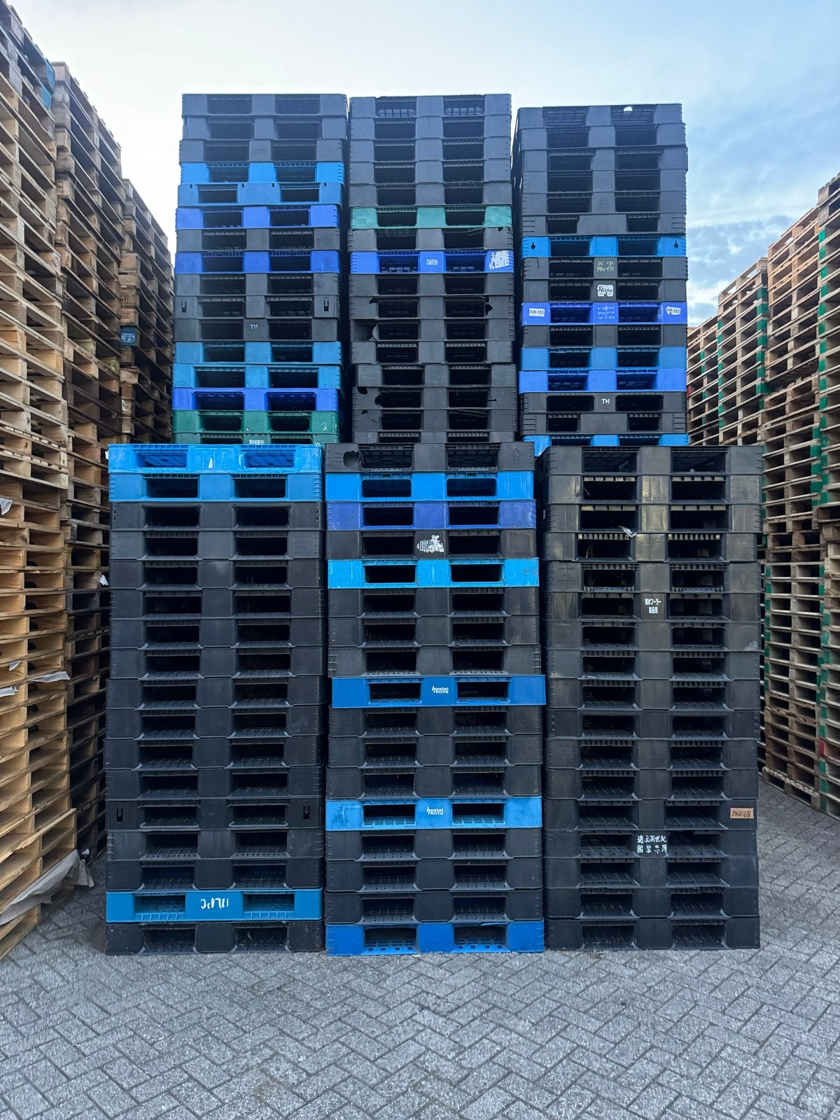 Kunststof Pallets 110x110 - Diverse kleuren, Gebruikt, 100 cm of meer, 60 cm of meer, Overige typen