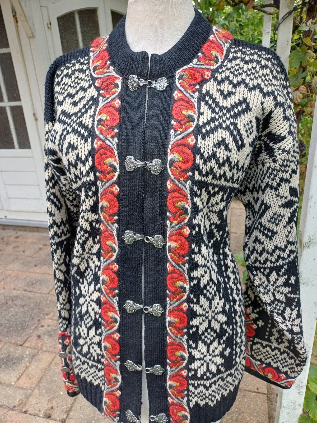 Noorse wollen vest folklore maat 50/52 outdoor, Ophalen of Verzenden, Gedragen, Maat 52/54 (L), Evebøfoss