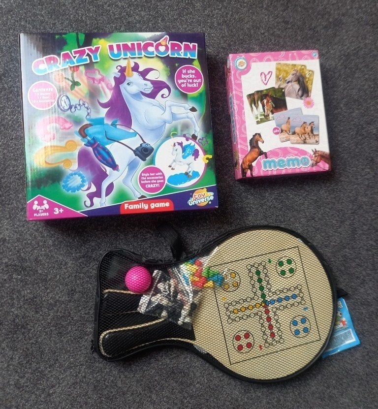 Paardenspel, memory, bordspel en balansspel, Een of twee spelers, Ophalen of Verzenden, Gebruikt