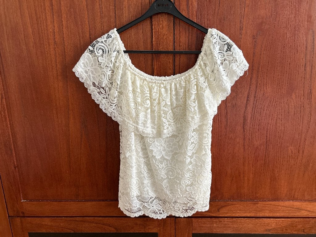 Super leuk crèmekleurige topje! NIEUW!, Maat 38/40 (M), Overige kleuren, Nieuw, Ophalen of Verzenden