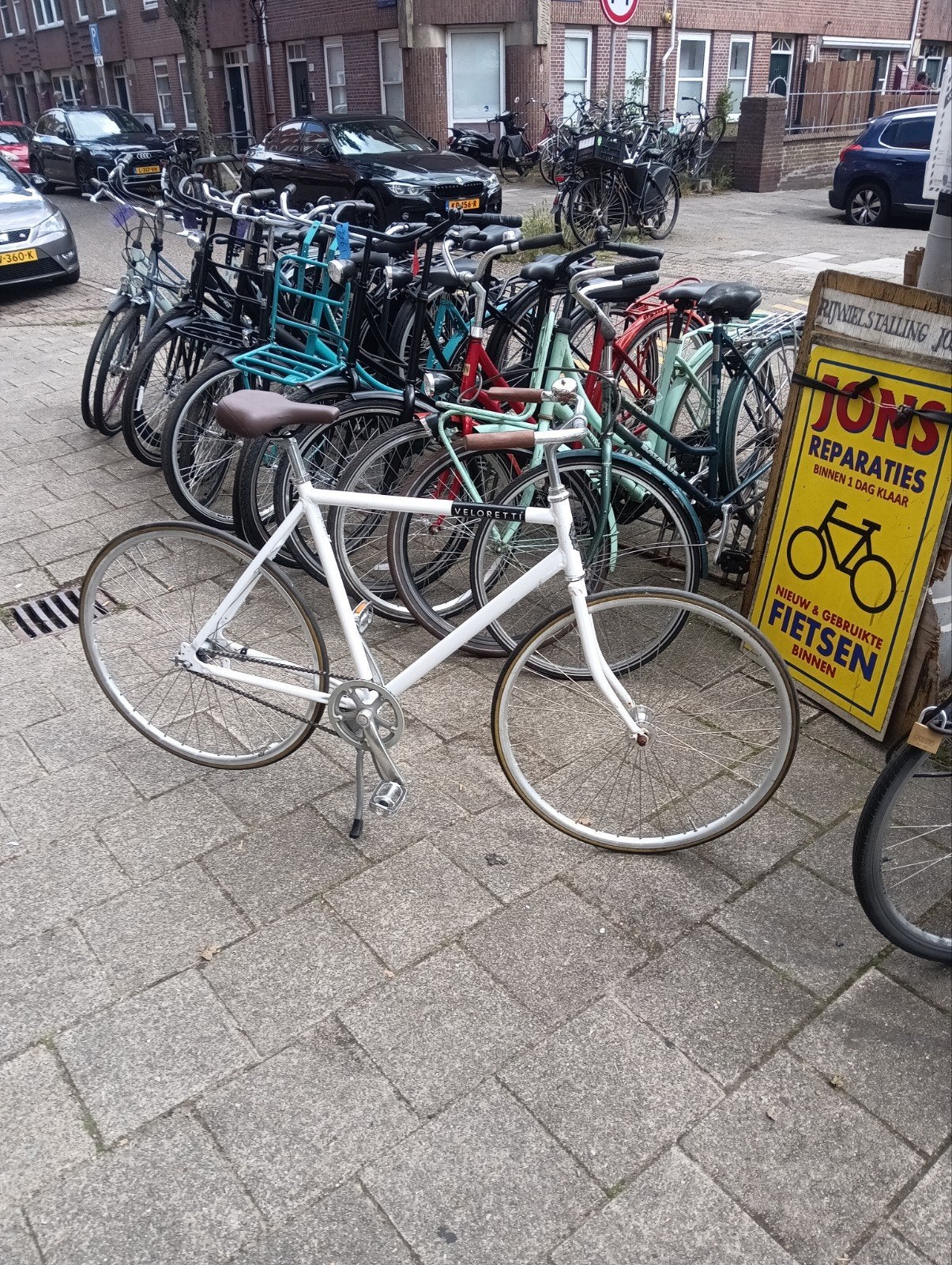 Veloretti herenfiets caferacer 57 cm 28 inch, Overige merken, Gebruikt, Versnellingen, Ophalen of Verzenden