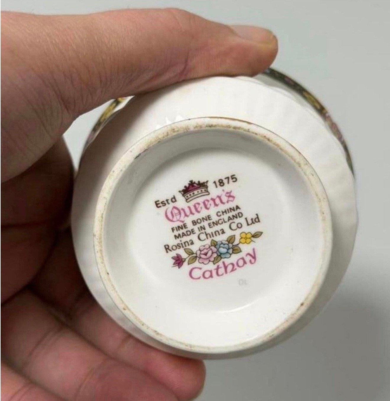 Rosina Queen’s Cathay suikerkom 9 cm – Bone China – Engeland, Ophalen of Verzenden