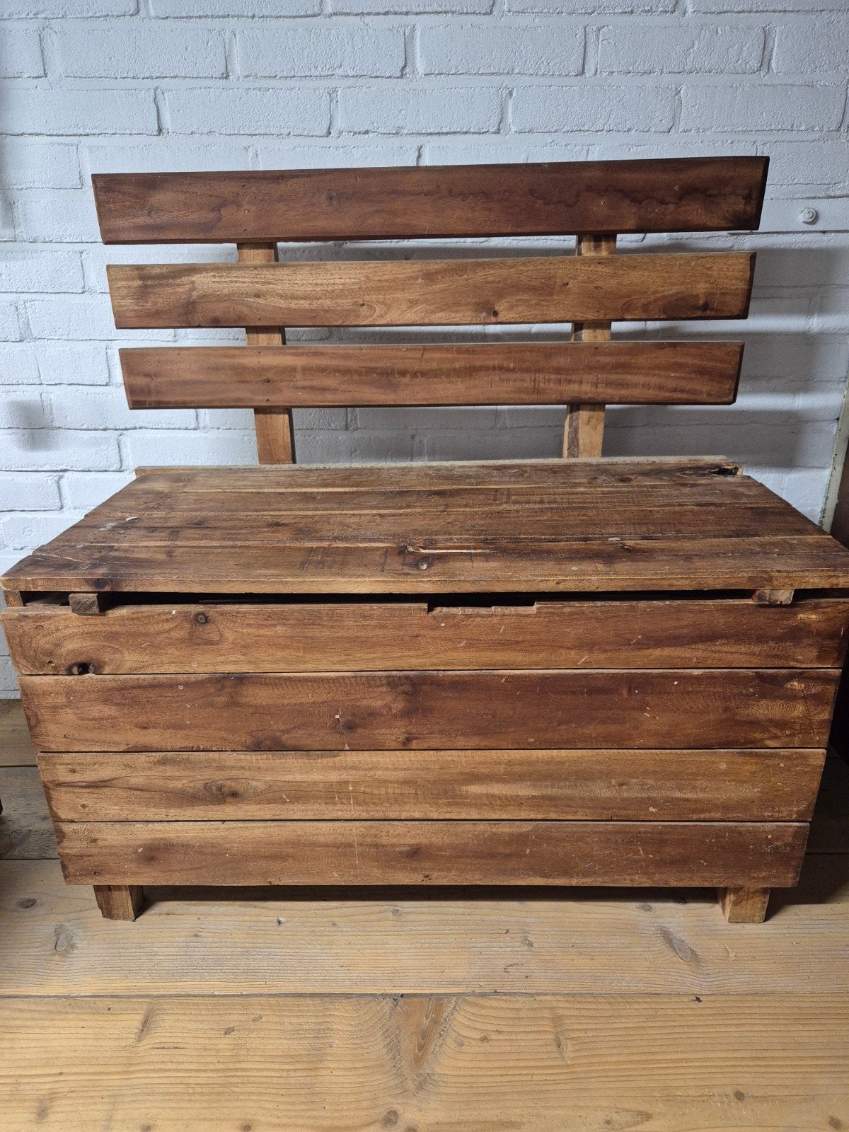 Mango houten speelgoed kist kinder bankje met ruimte onderin, Huis en Inrichting, Woonaccessoires | Kisten, Ophalen, Minder dan 50 cm
