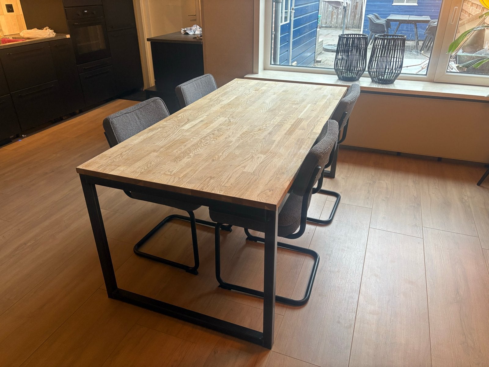 WOOOD Eettafel Olivier 180x90x74,5 cm - Zo goed als nieuw, Ophalen, Eikenhout, 50 tot 100 cm, Zo goed als nieuw