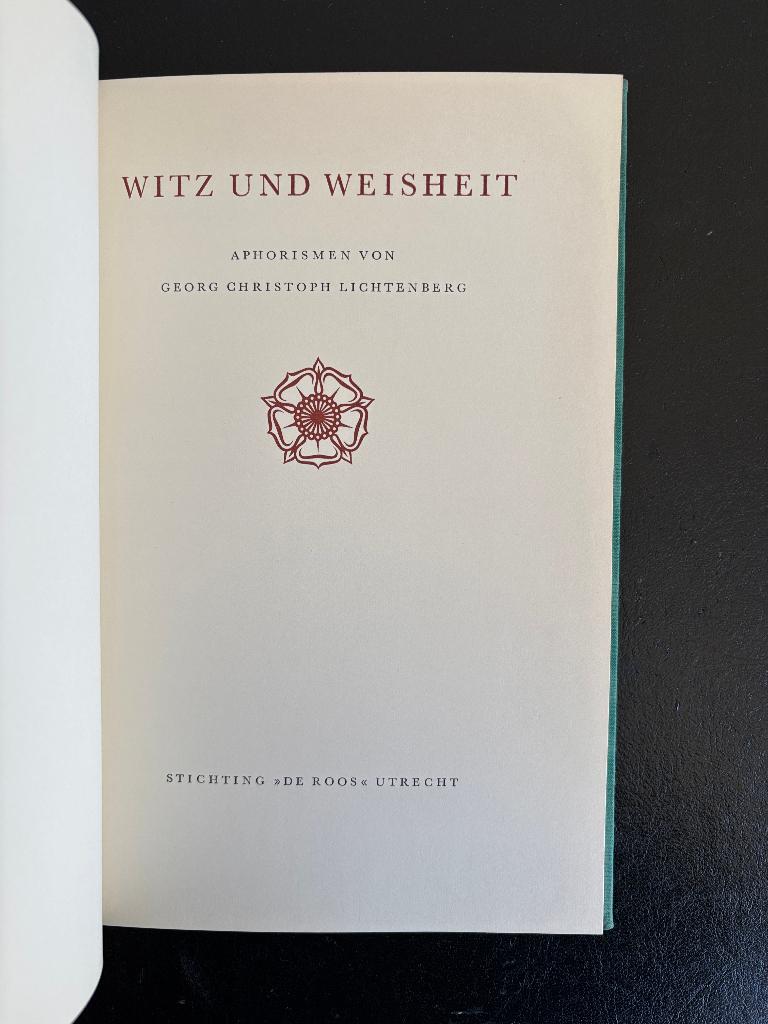 Georg Christoph v Lichtenberg - Witz und Weisheit - De Roos, Gelezen, Ophalen of Verzenden, Georg Christoph v Lichtenberg, Nederland