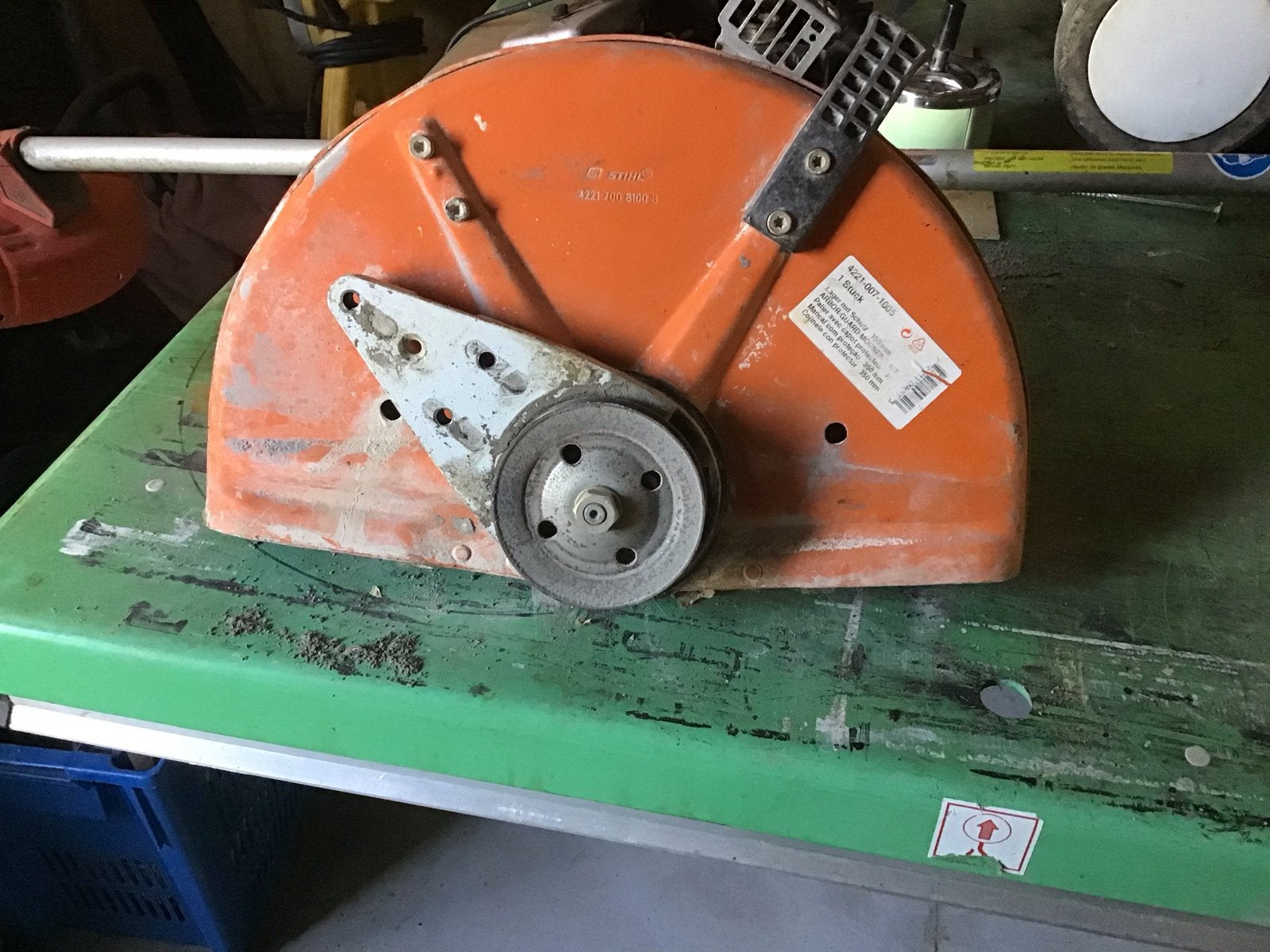 Stihl onderdelen: beschermkap en handvat, Ophalen, Gebruikt