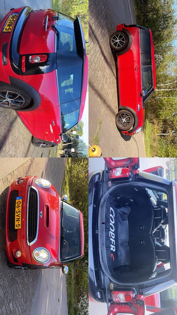 Mini Clubman 1.6 Cooper S 128KW 2008 Rood, Voorwielaandrijving, 4 cilinders, 4 stoelen, Leder