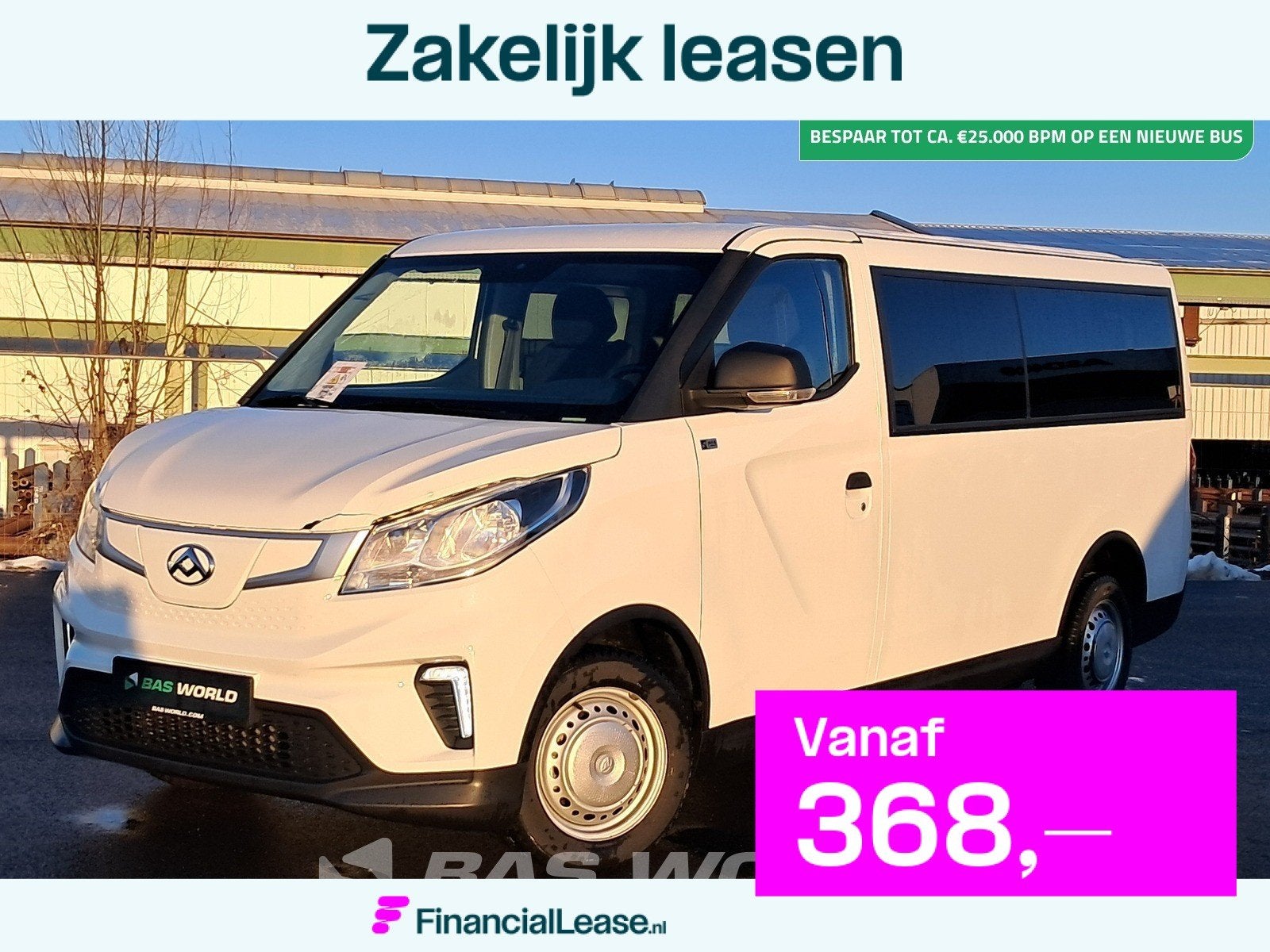 Maxus eDeliver 3 Elektrische Personenvervoer 7-Persoons 269k, Automaat, Stof, Gebruikt, 1770 kg