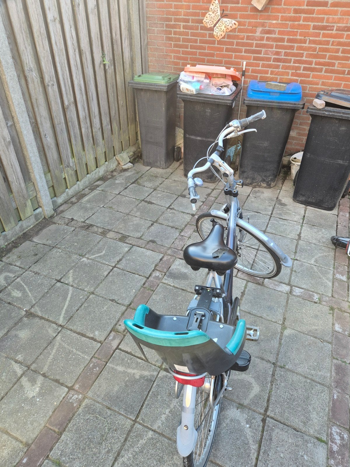 Batavus Staccato damesfiets met kinderzitje, Fietsen en Brommers, Velgrem, Versnellingen, Batavus, Ophalen of Verzenden