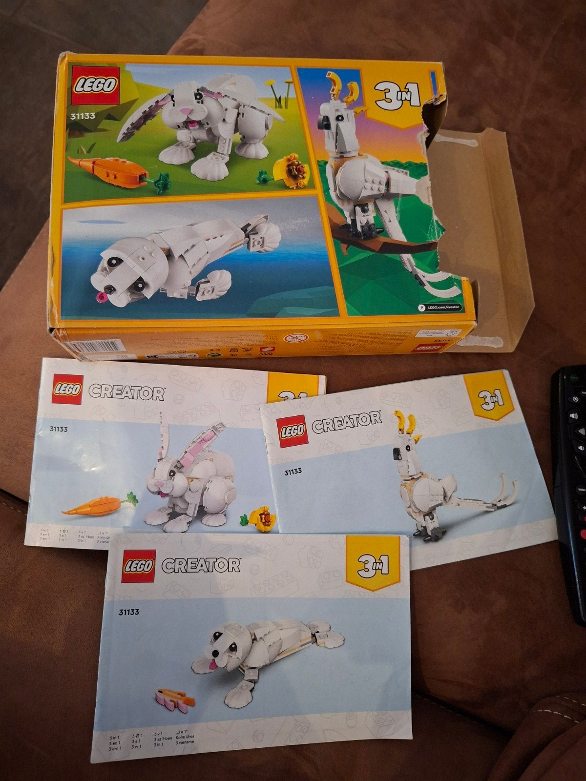LEGO Creator 31133 Witte Konijn 3-in-1 set, Compleet, Lego, Ophalen of Verzenden, Zo goed als nieuw