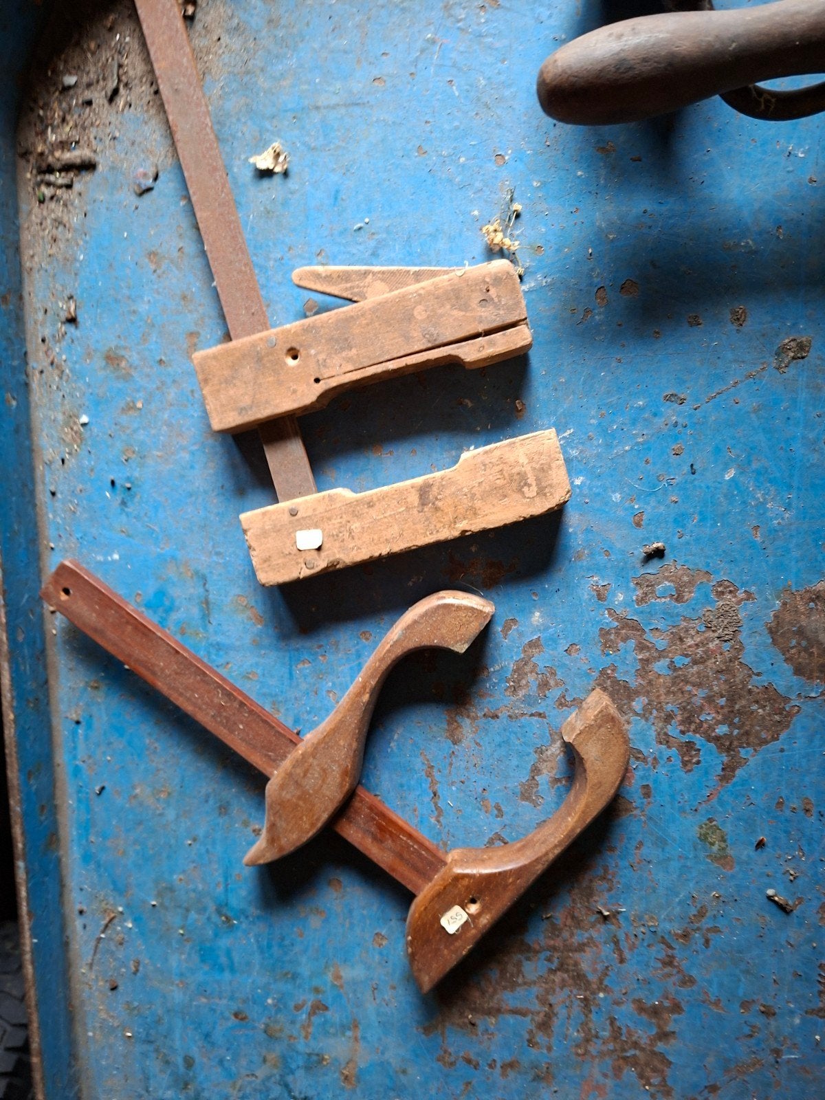 Oude houten lijmklemmen - set van 2, Antiek en Kunst, Ophalen of Verzenden