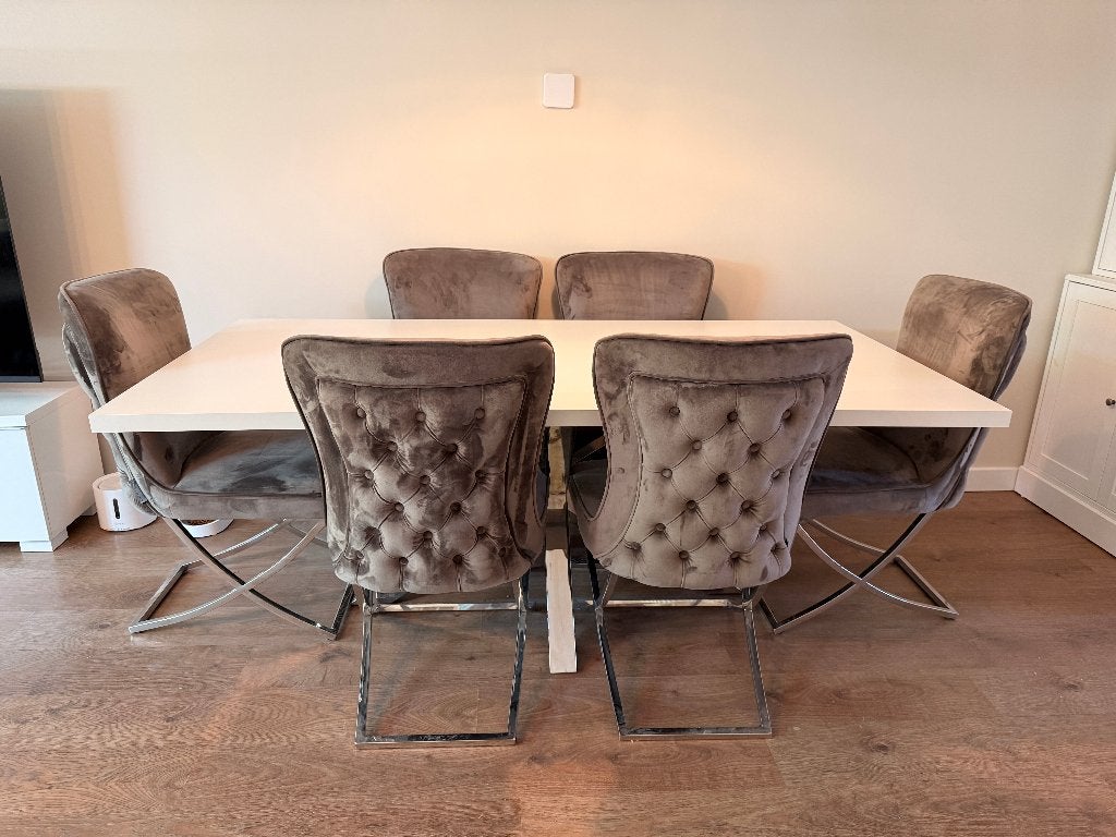 Kave Home Argo Eettafel / Dining Table 200 cm, Ophalen, Overige materialen, Gebruikt, 150 tot 200 cm