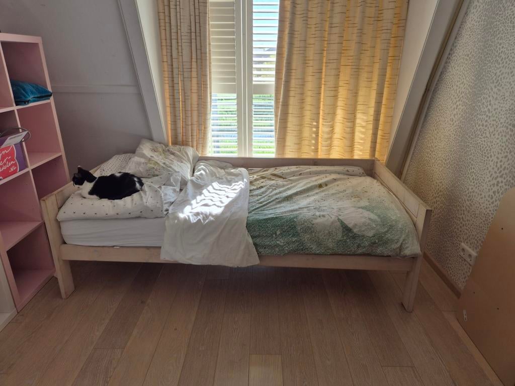 Lifetime basisbed whitewash 90x200 met lattenbodem en matras, Den Haag