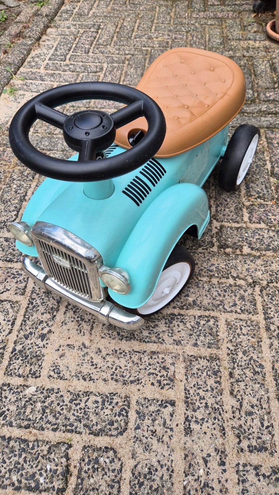 Eco Toys Retro Loopauto Mintgroen - Vintage Look, Ophalen, Gebruikt, Loopvoertuig