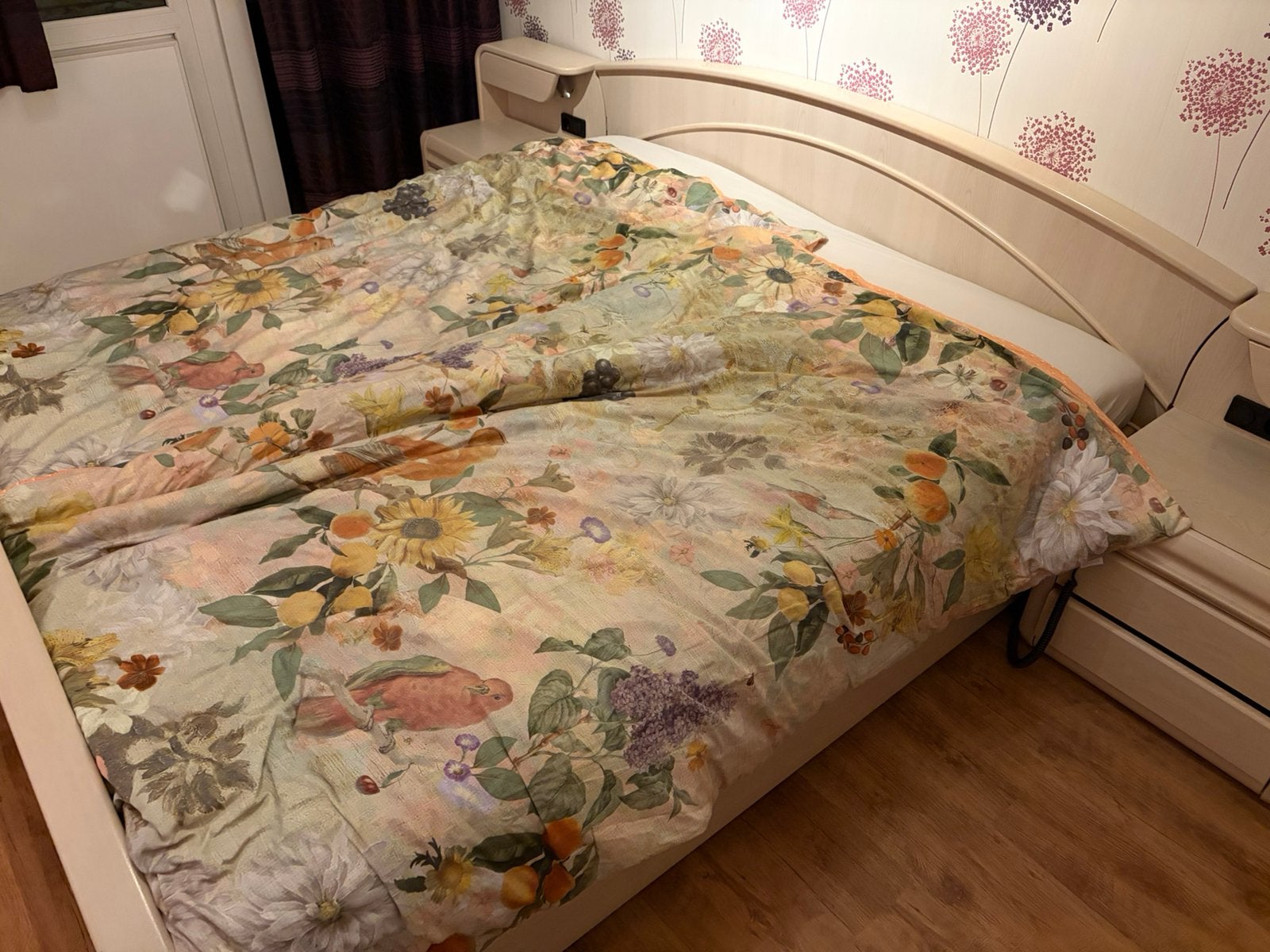Vintage bed, Ophalen, Gebruikt, Tweepersoons, 180 cm