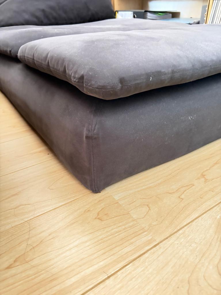 Moderne bank zonder poten - 150x94x21 cm, Gebruikt, 150 tot 200 cm, Tweepersoons, 75 tot 100 cm
