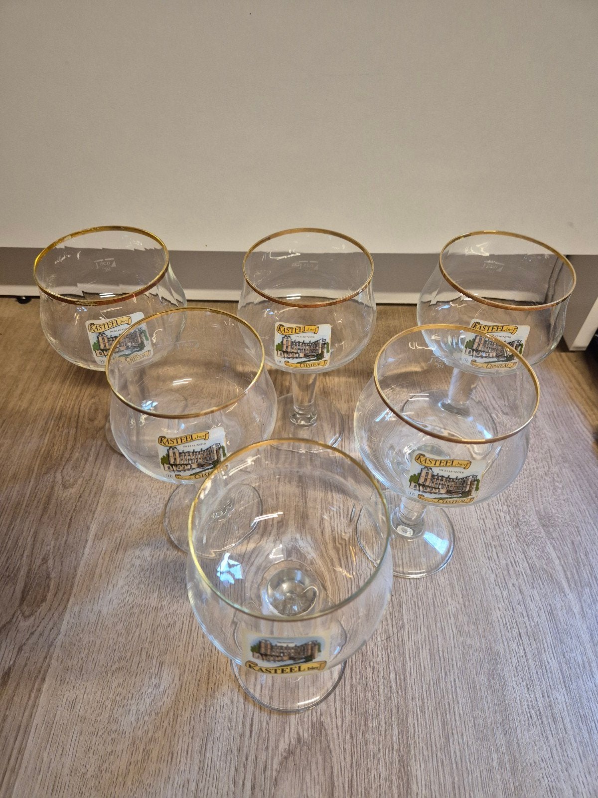 6 Kasteel bier glazen, Ophalen of Verzenden
