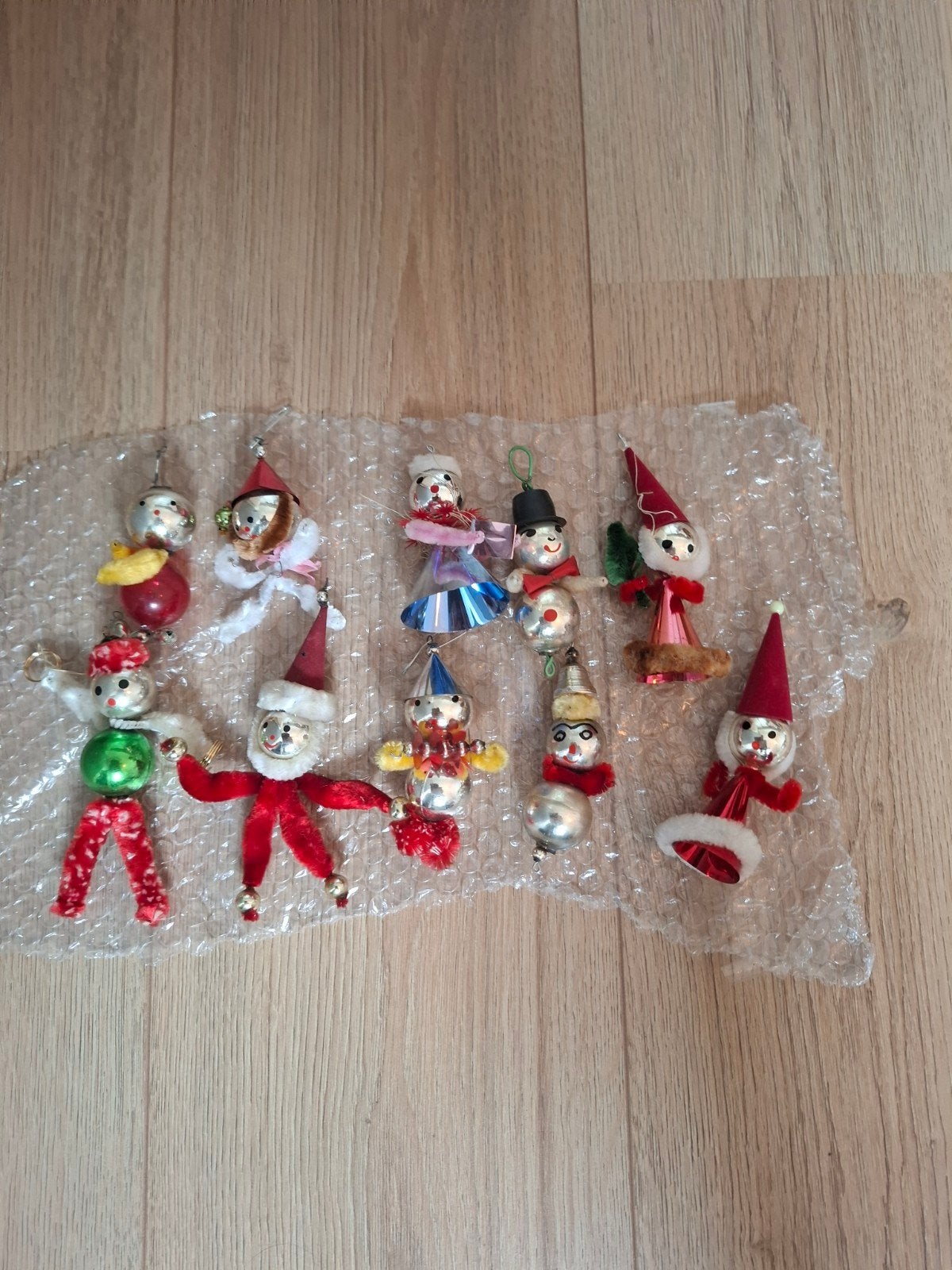 10 x oude vintage gablonzer poppetjes kerstboomversieting, Diversen, Ophalen, Gebruikt