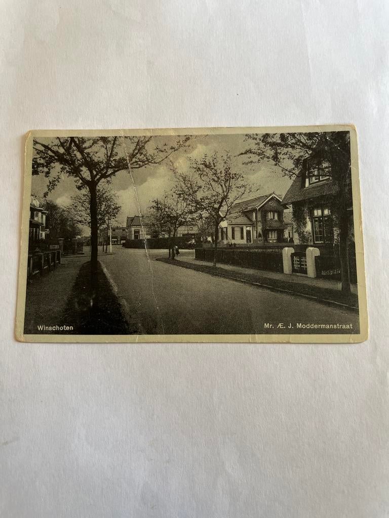 Ansichtkaart  Winschoten Mr. Moddermanstraat, Ophalen of Verzenden, 1920 tot 1940, Groningen