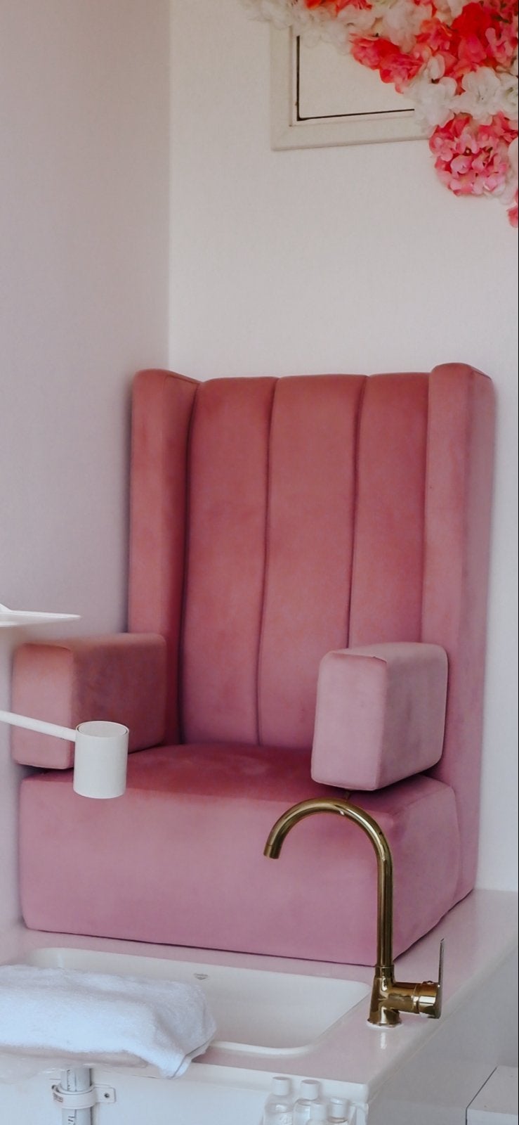 Luxe Roze Pedicure Stoel, Ophalen, Overige kleuren, Zo goed als nieuw, Eén