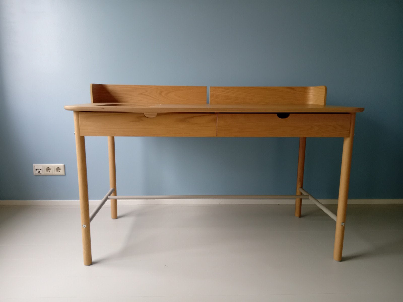 ridspö ikeabureau eiken, Huis en Inrichting, Bureaus, Ophalen, Scandinavisch, Zo goed als nieuw, IKEA