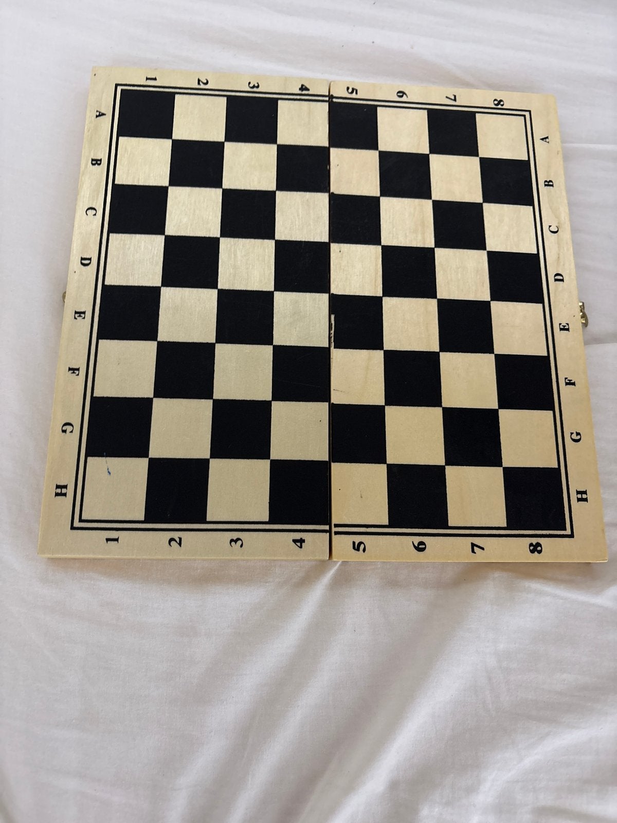 Houten Schaakspel - Opvouwbaar Reisformaat, Een of twee spelers, Ophalen, Gebruikt, Reisspel