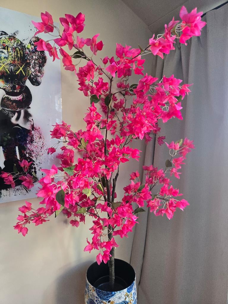 Bougainvillea kunstboom, Ophalen, Roze, Overige materialen, Zo goed als nieuw