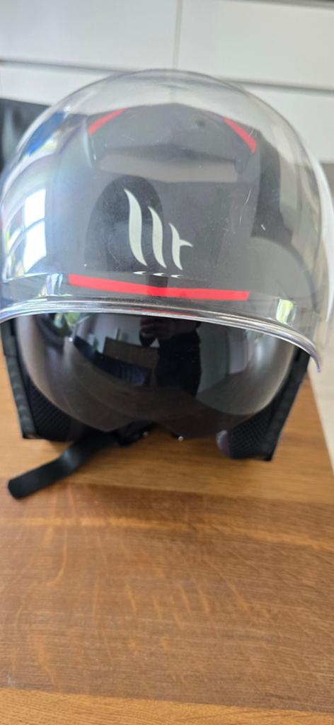 Scooterhelm Maat M - Zo goed als nieuw, Fietsen en Brommers, Brommerhelmen, Zo goed als nieuw, Ophalen