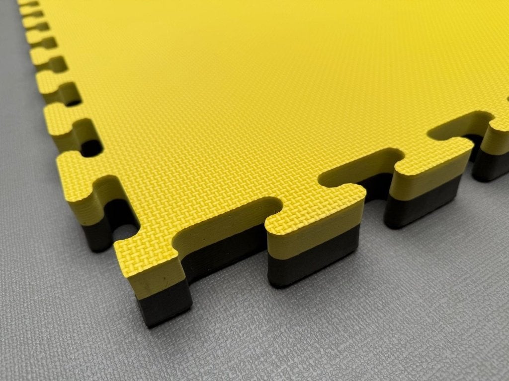 8m2 TATAMI PREMIUM 40mm ZWART-GEEL vechtsport puzzelmat, Clawgrip, Overige, Turnhout, Maat XL
