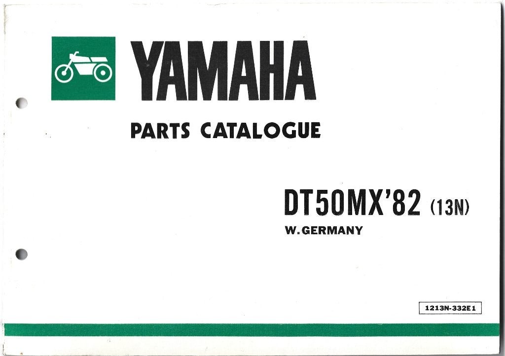 Yamaha DT50 MX 1982 Part List (7982z) bromfiets, Verzenden, Zo goed als nieuw
