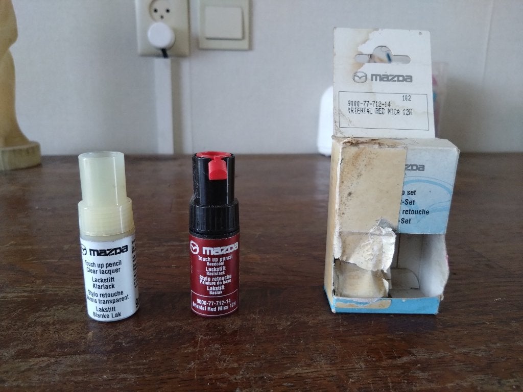 Kleurstift voor Mazda, Ophalen