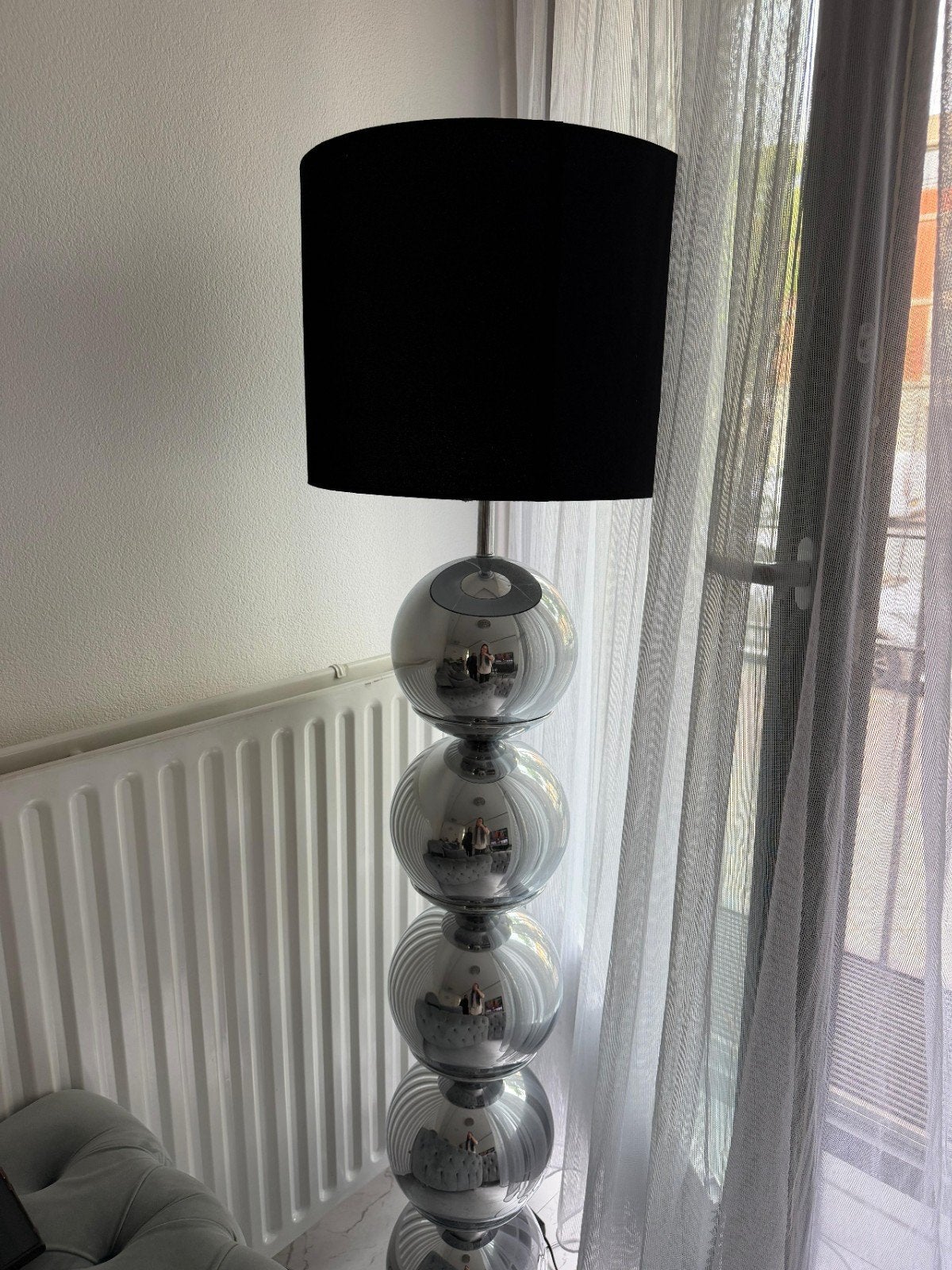 Lamp zwart, Huis en Inrichting, Lampen | Vloerlampen, Ophalen, Minder dan 100 cm