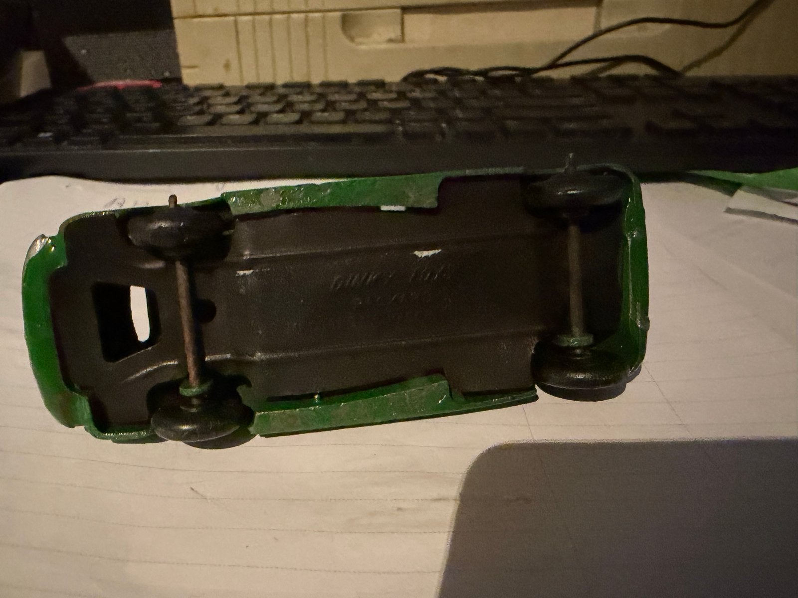 Dinky Toys 39 Packard Zeer Oud - Groene Modelauto, Gebruikt, Auto, Dinky Toys, Ophalen of Verzenden