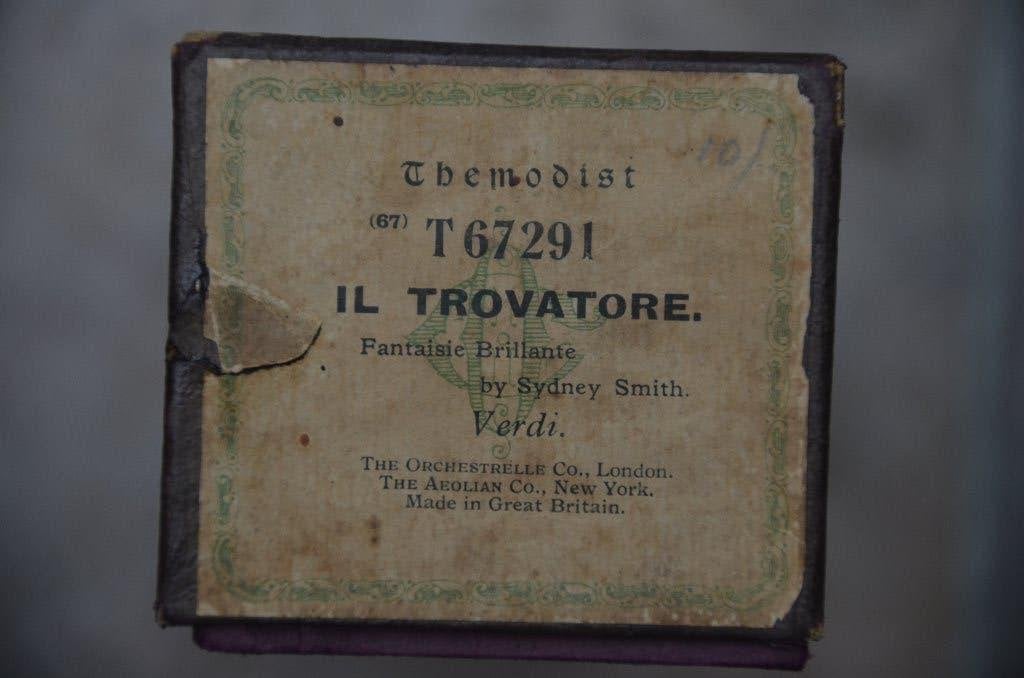 Themodist pianola rol 67 note variant, Il travatore Verdi, Ophalen of Verzenden, Gebruikt, Zwart, Overige typen