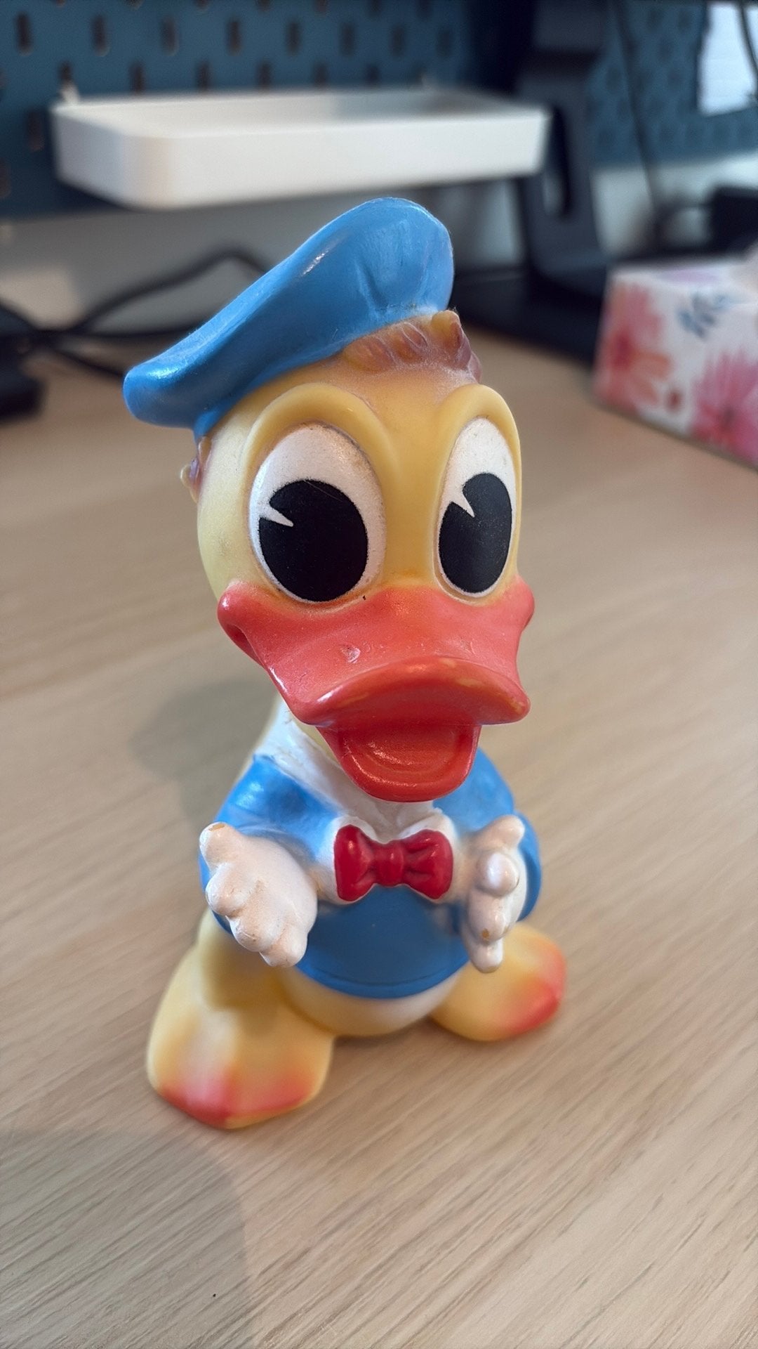 Donald Duck vintage oud speelgoed Italië, Verzamelen, Disney, Ophalen of Verzenden, Donald Duck, Beeldje of Figuurtje