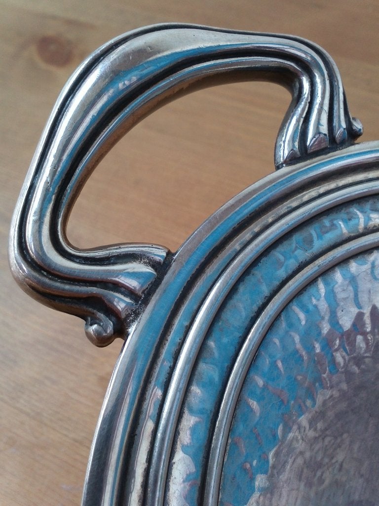 Zeldzame antieke Apollo silverplate schaal uit Amerika 37 cm, Ophalen of Verzenden