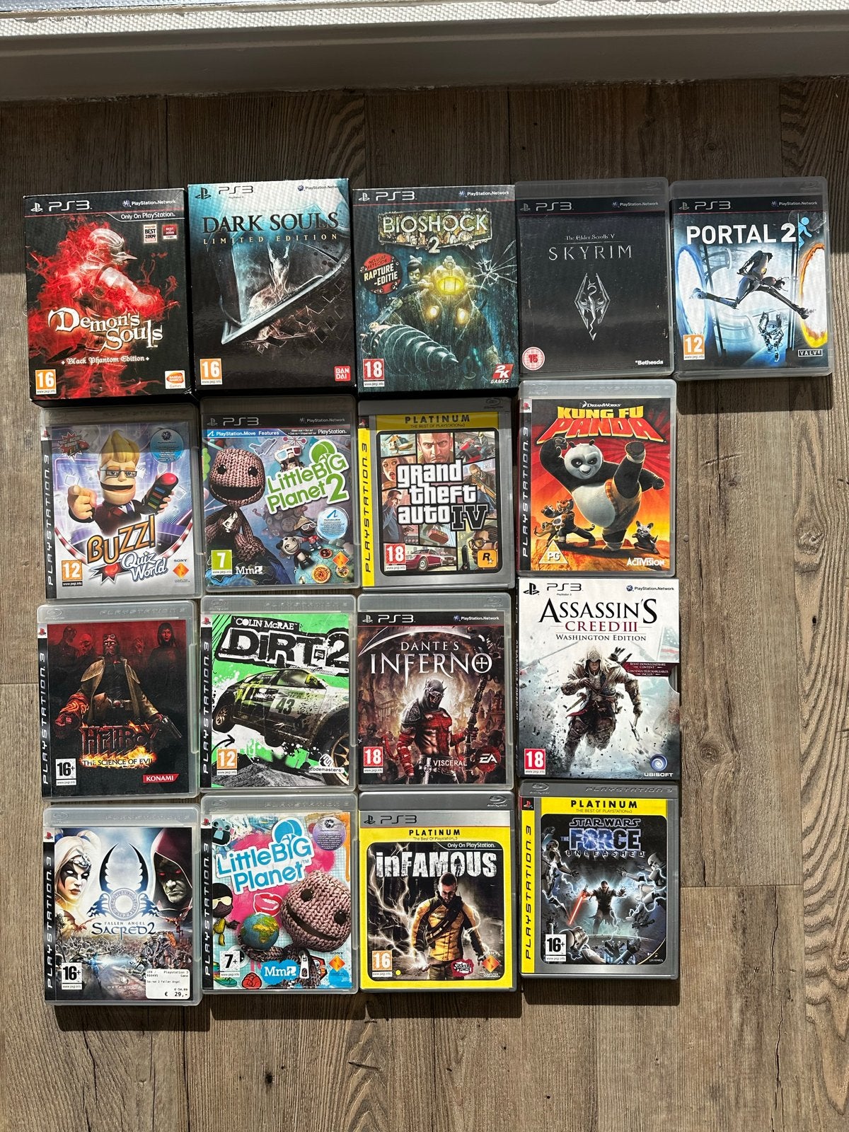 Grote collectie PS3 games: Demon's Souls, GTA IV, Skyrim en, Online, Gebruikt, Vanaf 18 jaar, Overige genres